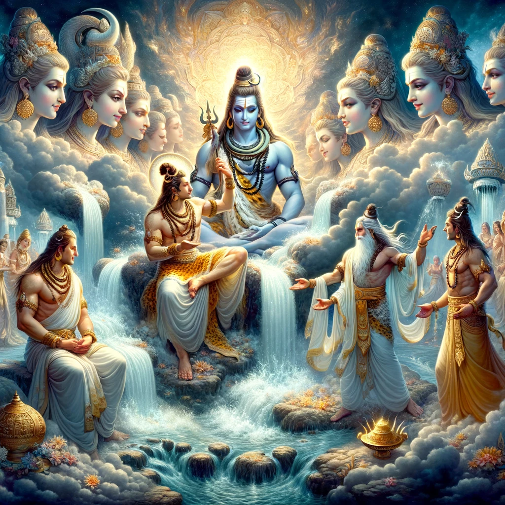 Amshuman and His Grandson Practice Austerities